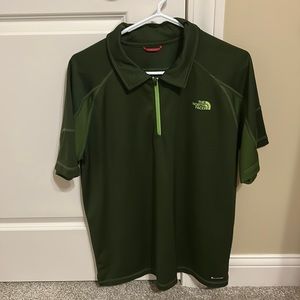 Green men’s polo shirt, size large, by The North Face